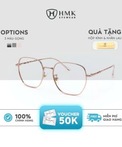 Gọng Kính Chất Liệu Kim Loại Chính Hãng HMK Eyewear Dáng Vuông Thời Trang Sang Trọng – KL69120