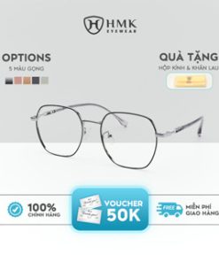 Gọng Kính Cận HMK Eyewear Kim Loại Đa Giác Unisex Nam Nữ Thời Trang Trendy Dễ Đeo Dễ Thương -KL90080